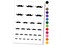 Handlebar Mustache Moustache Silhouette Temporary Tattoo Water Resistant Fake Body Art Set Collection
